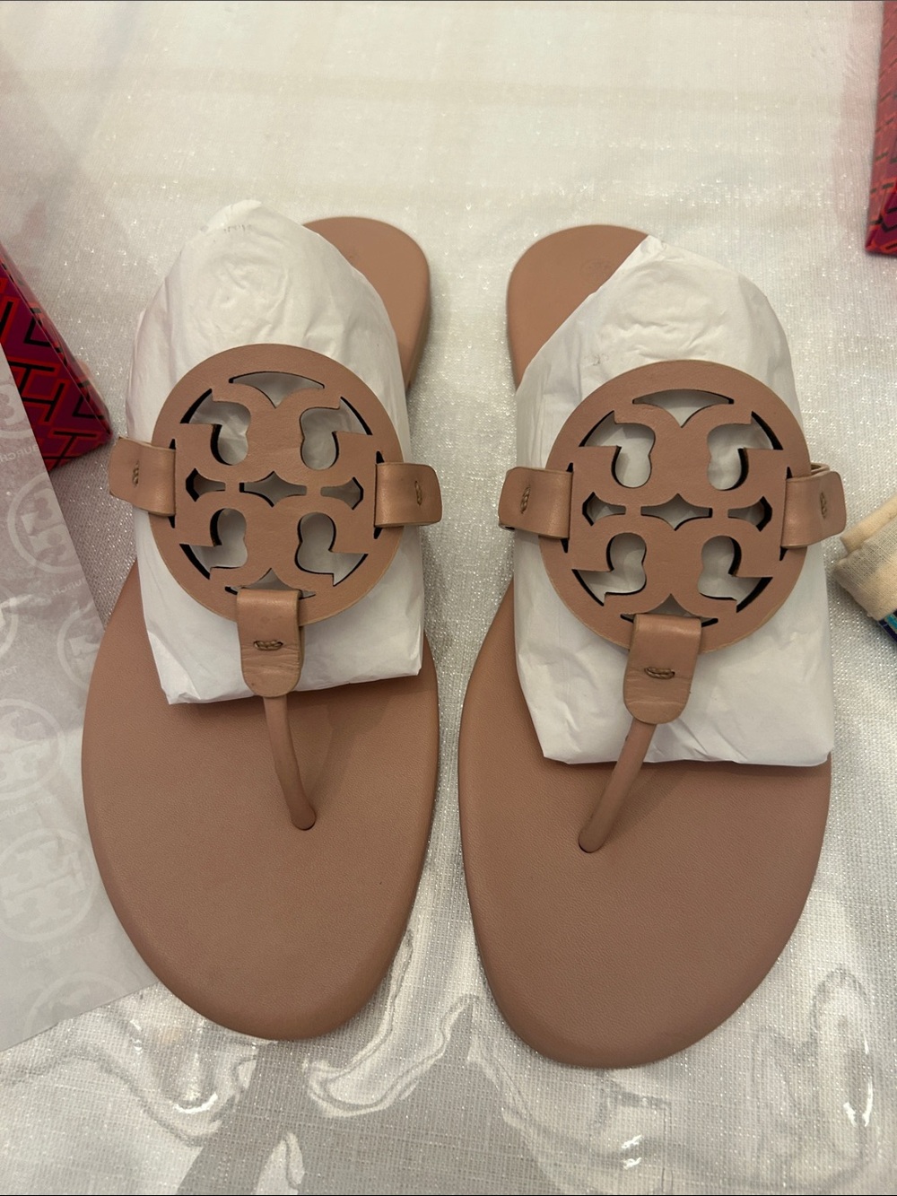 Tory Burch light sand Miller calf leather sandal 10.5 BNWT